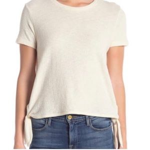 Madewell Texture & Thread white side tie top size S